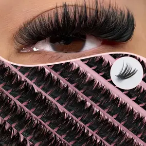 Clusteres False Eyelashes, Left And Right Segmented Design 10 Rows 80D,  8-16Mm Mixed Length, Reusable False Eyelashes, More Like Real Eyelashes, Handmade, Makeup Needs for, Holiday Gifts
