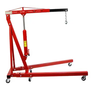 GARVEE 2 Ton Folding Engine Hoist, 4400 LBS Lift for Shop Use