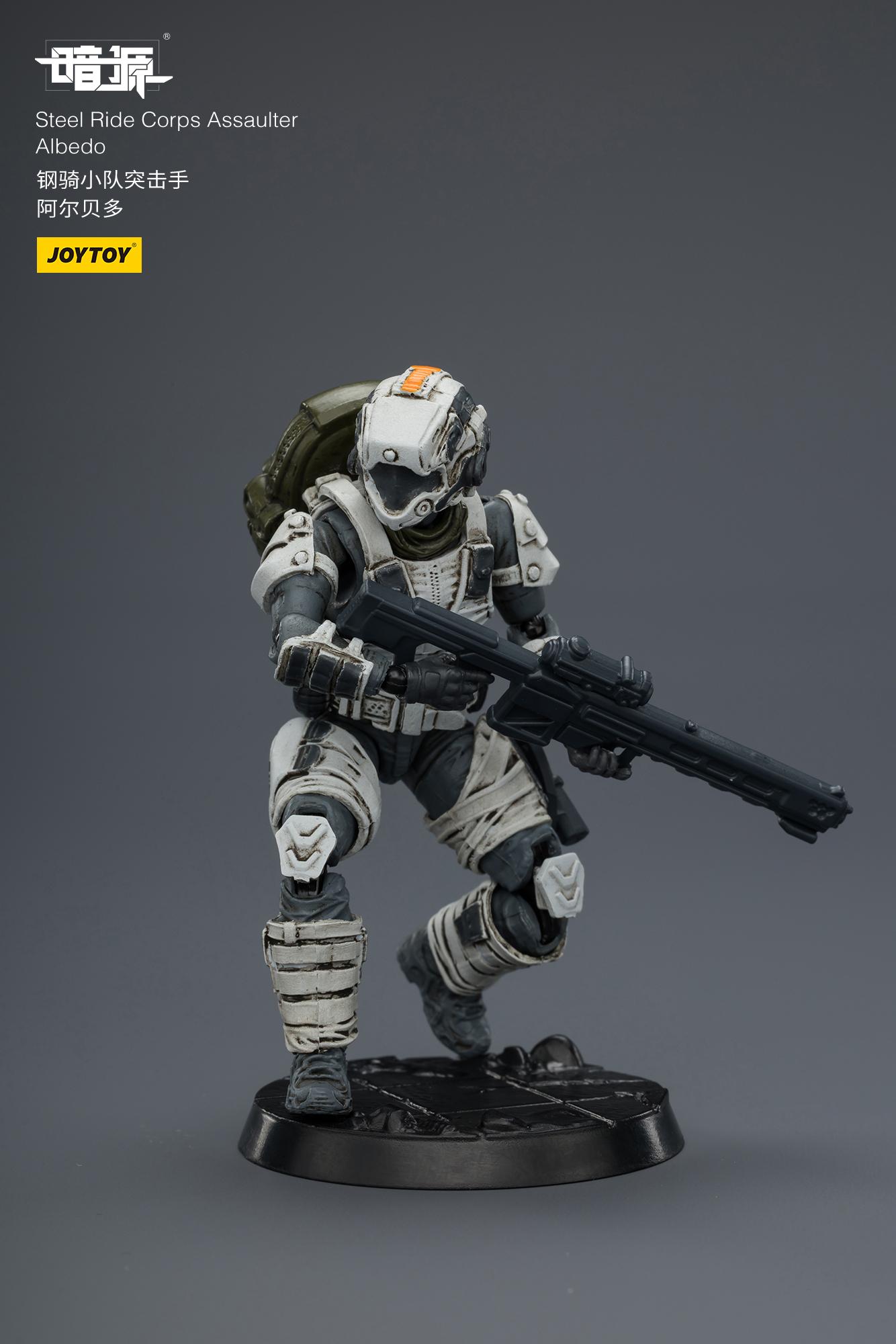 JOYTOY Dark Source 1/25 Action Figures Steel Ride Corps Guard Kael  Steel Ride Corps Engineer  Chris Steel Ride Corps Assaulter Albedo