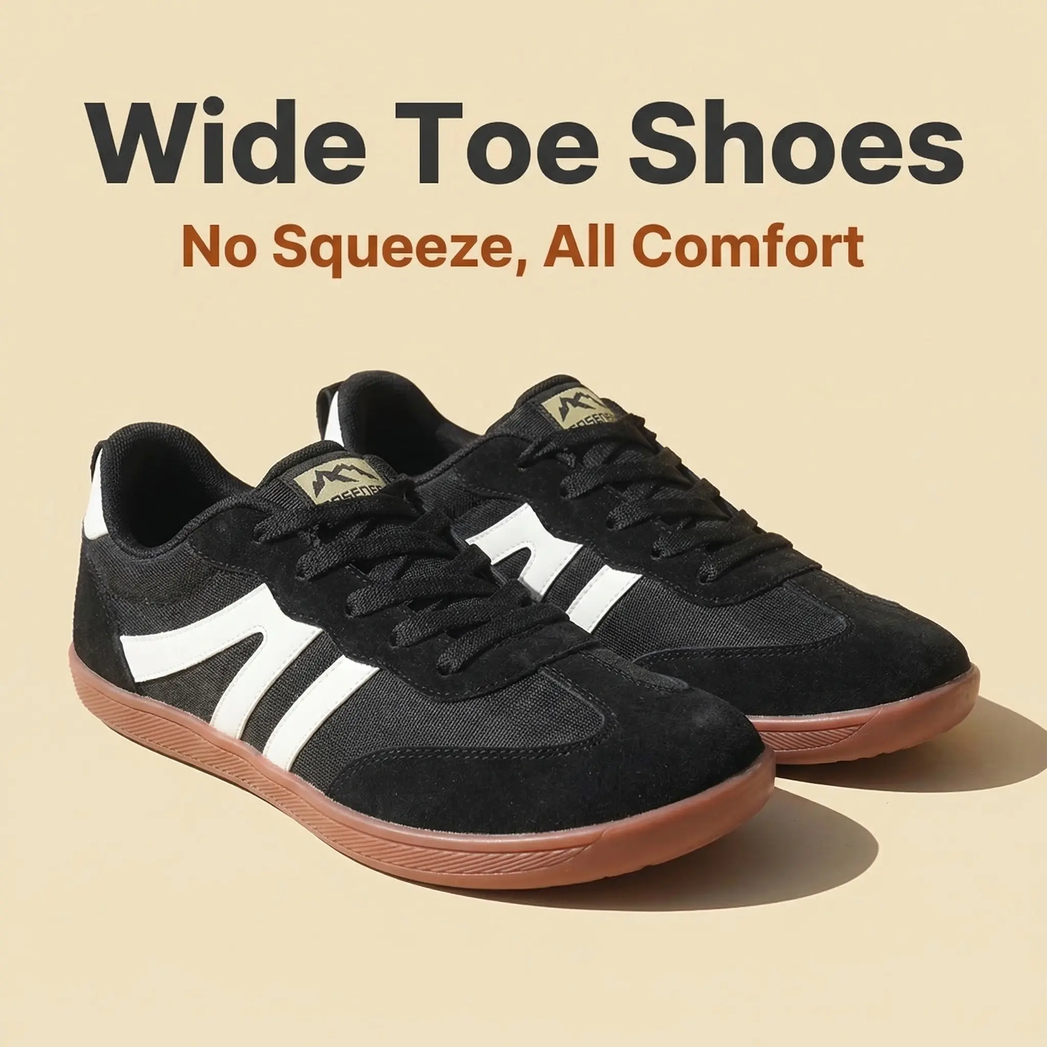 Sosenfer 2026 Womens Barefoot Minimalist Shoes | Zero Drop | Sole Wide Toe Box Walking Sneakers Wide Width Canvas Slip-on Shoes Trending Sneakers Footwear Athletic Casual Comfort Insoles Black JH.3787-ZK