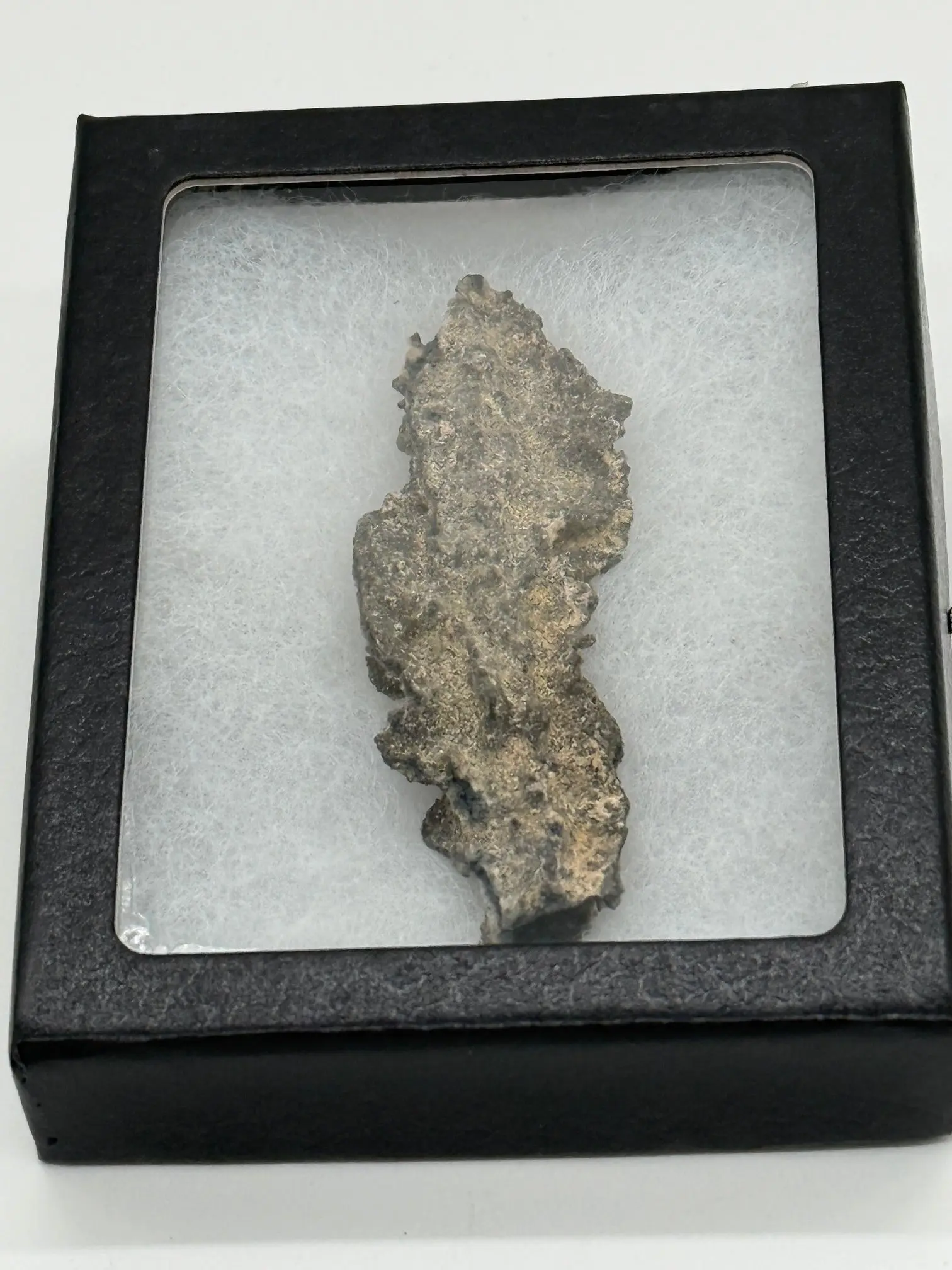 AUTHENTIC FULGURITE IN DISPLAY CASE. NATURAL CRYSTAL AND FOSSIL COLLECTION