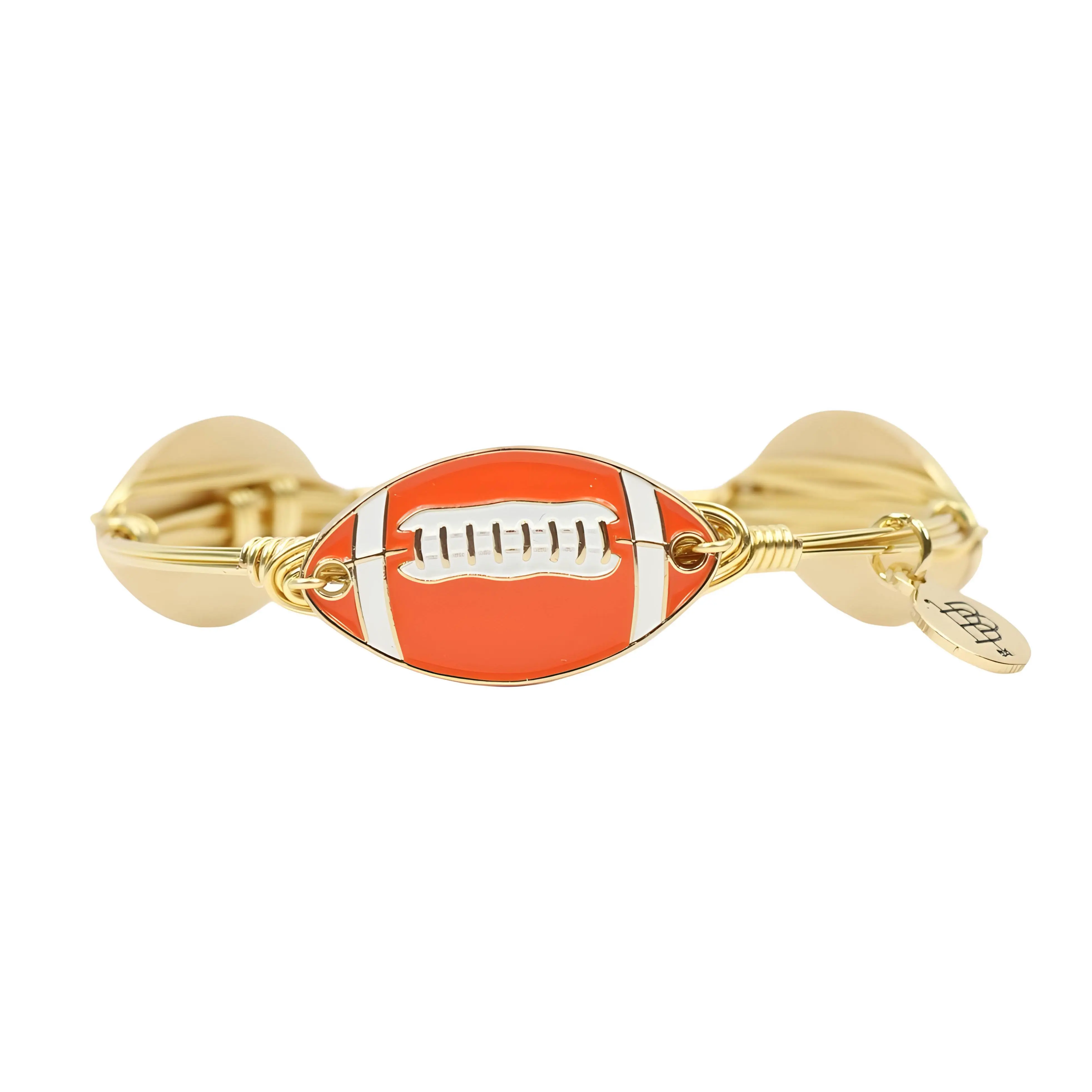 The Football Bangle Bracelet - Gator Orange