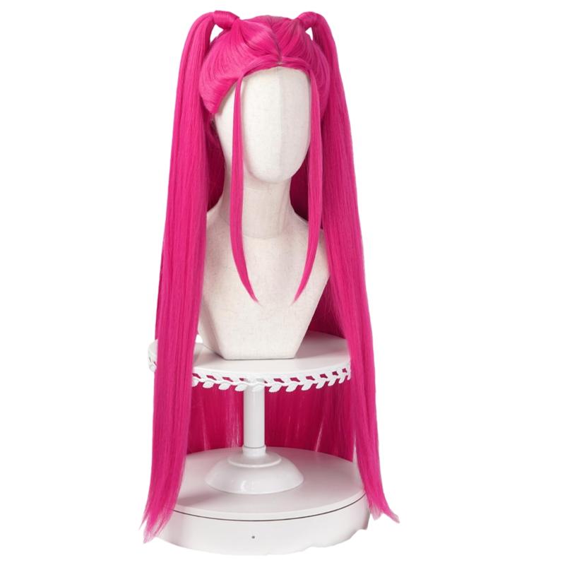 Pink Kp Dance Wig Halloween Costume Hair - 37" Drag Queen Length for Dance Covers Parties (Pink)