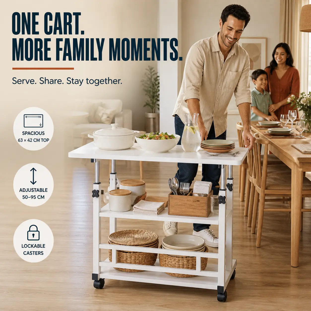 New Arrival Modern Minimalist Height Adjustable Rectangular Bar Table & Dining Table, Space Saving Design for Small Spaces, Pre-assembled Parts, No Power Required, Perfect for Kitchen, Dining Room, Bar & Cafe