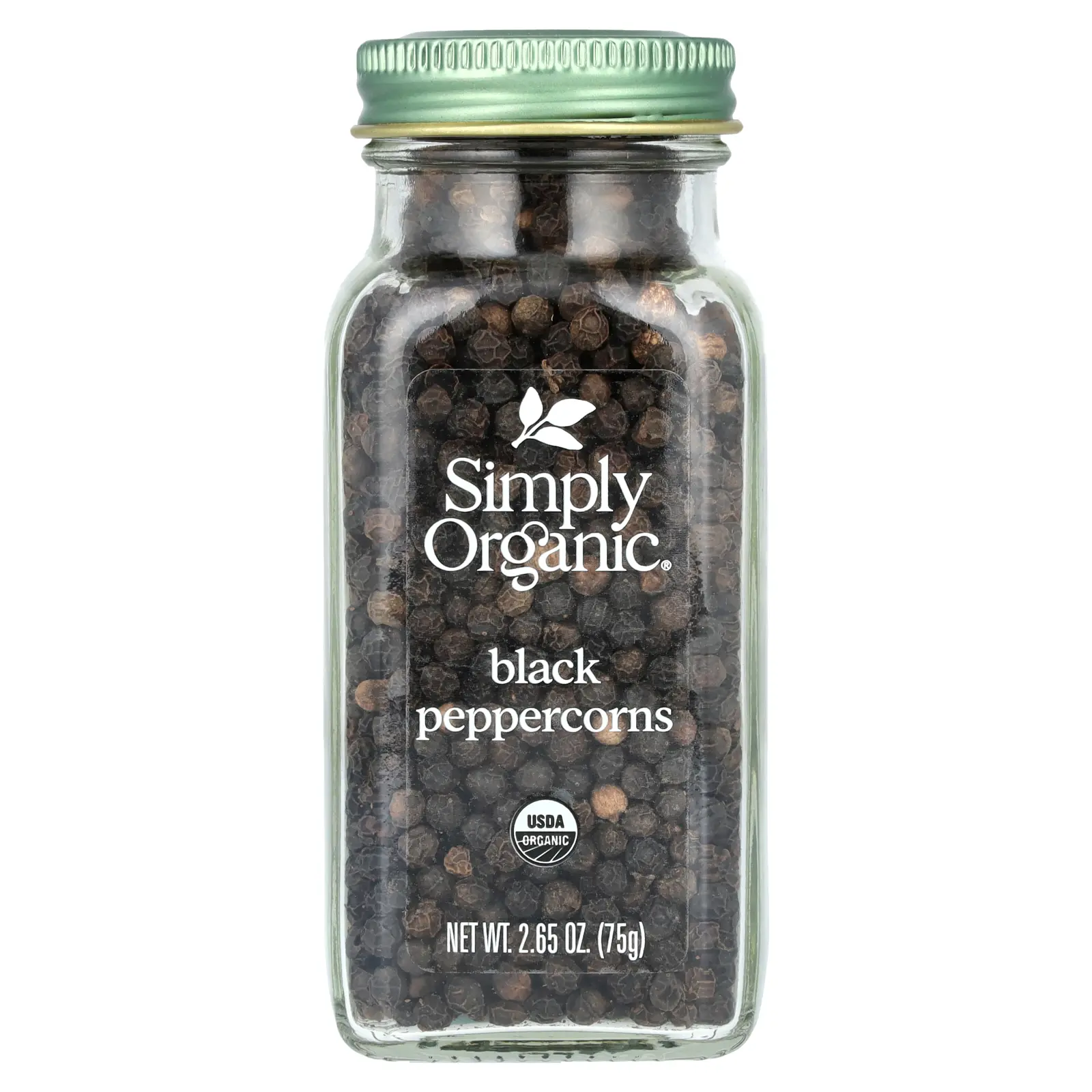 Simply Organic Black Peppercorns, 2.65 oz (75 g)