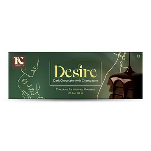 TAC Delights Wellness Chocolate – Luxury Dark Chocolate Bars – 1 Box (3 Bars) – 2.12 oz – Champagne Truffle Flavour – Supports Mood & Everyday Wellness – Natural Dessert Snack
