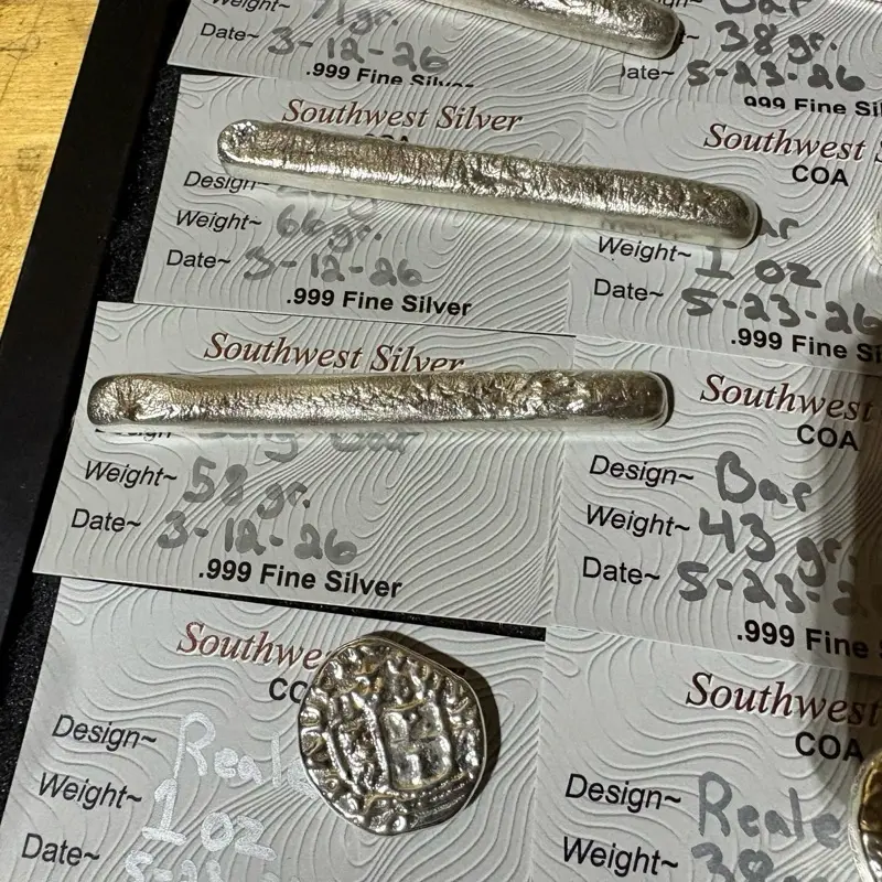 Silver bar! Hand poured 999 silver treasure bar