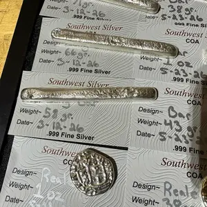 Silver bar! Hand poured 999 silver treasure bar