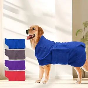 Pet Drying Coat, Soft & Absorbent Pet Bathrobe, Quick Drying Pet Towel, Essential Pet Grooming Tool for Dogs & Cats