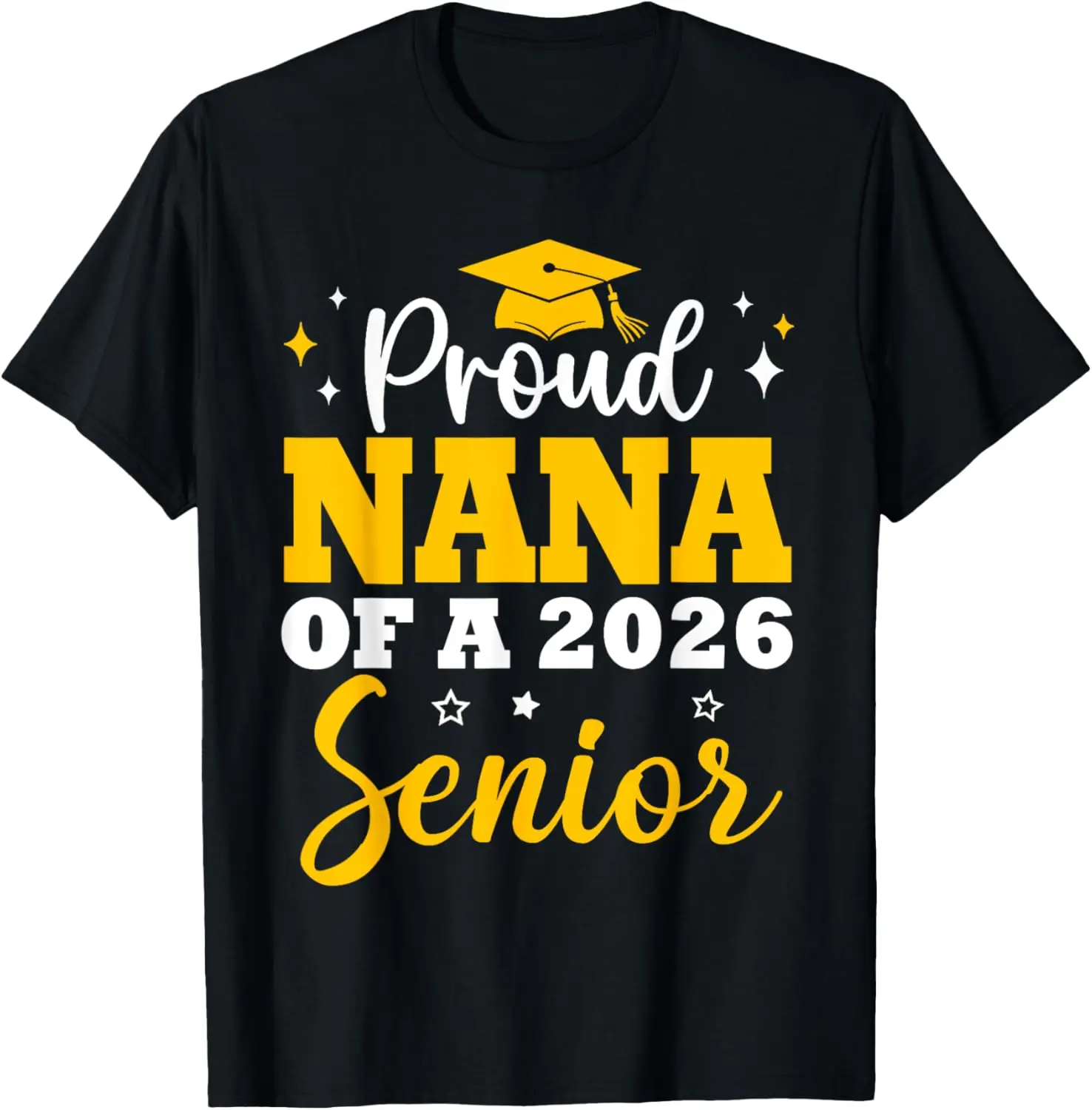 Proud Nana Of A 2026 Graduate Round Neck Short Sleeve Pure Cotton Casual Fitness Natural Mens T-Shirt, Menswear Top Gift For Men