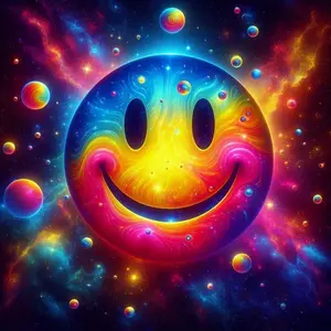 5D DIY Full Drill Round Diamond Painting - Diamond Art Painting Kit Smiley Face, Rainbow, Starry Sky Mosaic, Canvas - DIY Decorative Painting, Home Wall Decor, Suitable for Halloween, Christmas, Birthday, and Anniversary Gifts