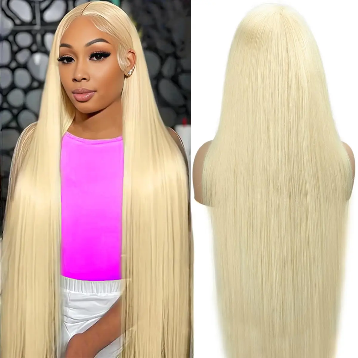 613 13x6 Lace Front Wig Human Hair Straight 613 HD Lace Frontal Wig 13X6 200 Density Blonde Lace Front Wigs Human Hair Pre Plucked With Baby Hair