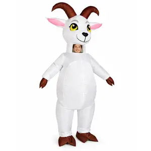 Funny Inflatable Goat Costume Adult Blow Up White Sheep Suit for Halloween Party Cosplay tiktokshopspringglowup