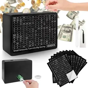 AAdult and child wooden money boxes, ideal gifts for boys and girls, cash storage containers, perfect organizers for saving goals, Cash Coin Jar, Wooden Savings Box