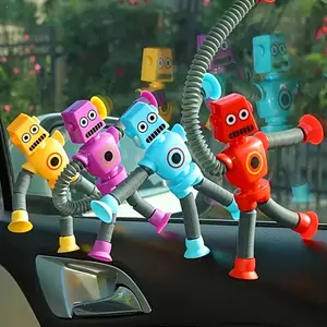 Telescopic Suction Cup Robot Fidget Toy 4 Pcs Coolest Pop Tubes Sensory Toys for Toddlers Educational Party Favors for Anxiety Kids 3-9 Year Old Boys Girls Bendable Giraffe/Robot Toy Boxgear