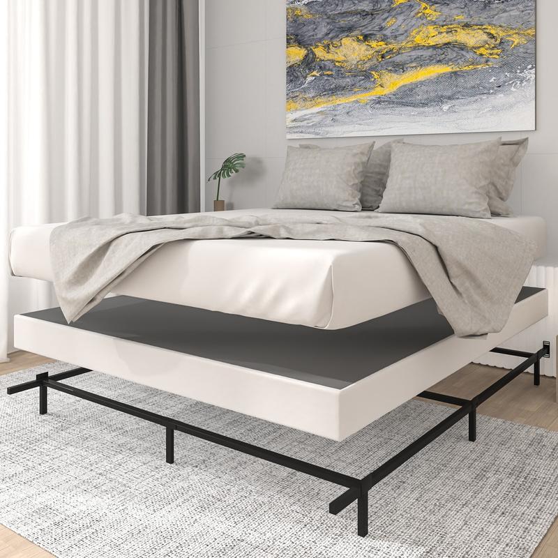 Edenza-Queen Box Spring 5 Inch, Heavy Duty Mattress BoxSpring Foundation, Sturdy Queen Box Springs for Bed with Fabric Cover Set, Easy Assembly, Noise Free Edenza-Queen Box Spring 5 Inch, Heavy Duty Mattress BoxSpring Foundation, Sturdy Queen Box Springs for Bed with Fabric Cover Set, Easy Assembly, Noise Free
