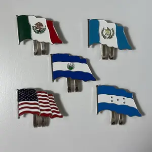 FLAG METALLIC HAT CLIPS