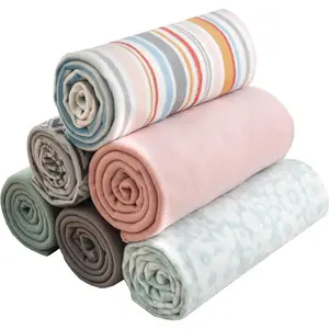 Fleece Throw Blanket Set Bulk for Travel Kids Outdoor Wedding Pet Assorted #2 Pack of 6 50x60 Inches
