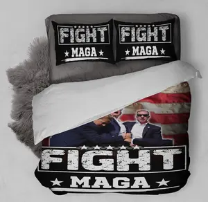 Trump MAGA FIGHT Design #2 Duvet Cover Set with Two Pillowcases