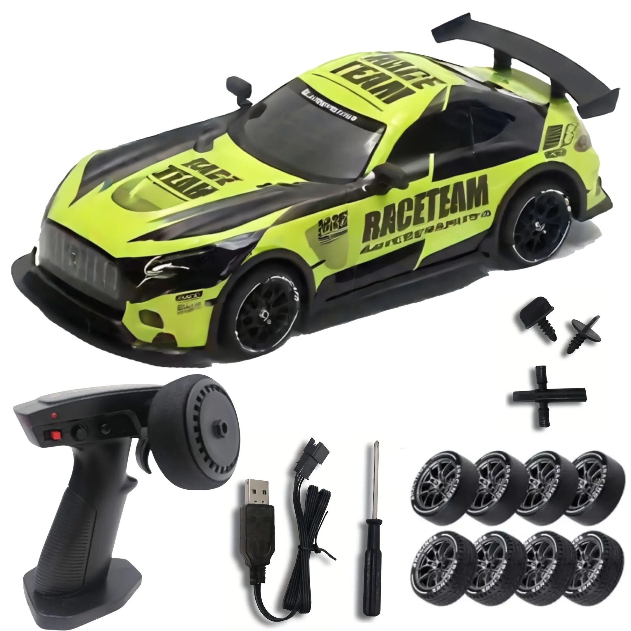 1:14 High-Speed RC Car with Transparent PVG Body, Super-Powered Motor & Cool LED Lights! Model Car Kit