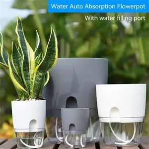 Hydroponic Flowerpot Water Container Automatic Watering Hydroponic Plant Pot Home Automatic Water Absorption Creative Office