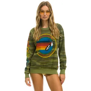 AVIATOR NATION CREW SWEATSHIRT - CAMO