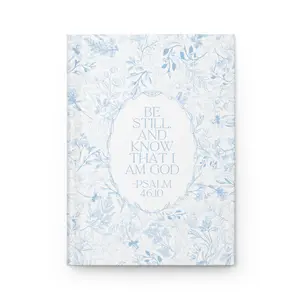 Christian Grand Millenial Journal Bible verse light blue floral Notebook Toile Scripture Journal Psalm Chinoiserie Christian Custom Journal