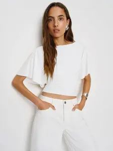 Women's Summer Batwing Sleeve Knit Top, Waist Cinched Bow Tie Design, Fashion Y2K Casual Versatile Shirt for Daily Wear, Shopping, Travel