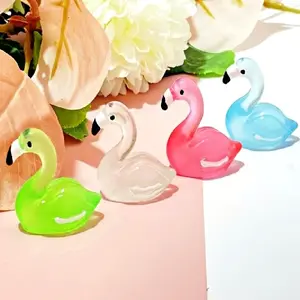30pcs/50pcs Flamingo Decorations, Glow-In-The-Dark Miniature Flamingos, Small Accessories for Dollhouse Decoration, Aquarium & Handmade Crafts, Collectible Figurine
