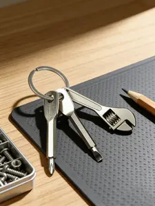 Creative Practical Keychain Tool Set, Multi-Function Screwdriver & Wrench Combo, Durable Metal Accessory for Everyday Use
