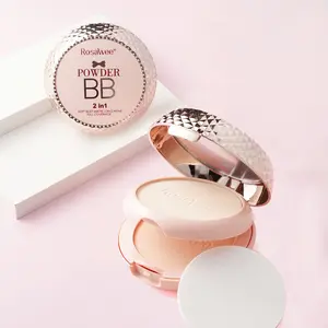 2-In-1 Dual Layer Oil Control Foundation Powder, Makeup Face Setting Powder, Long-Lasting Waterproof Finish, Flawless Look with Portable Mirror Puff