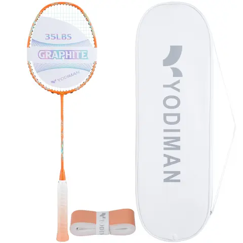 YODIMAN Professional Strung Badminton Racket - Unisex Adult Sports Racket, 675mm Nano Carbon Graphite Badminton Equipment, Ultra-Lightweight for Enhanced Performance