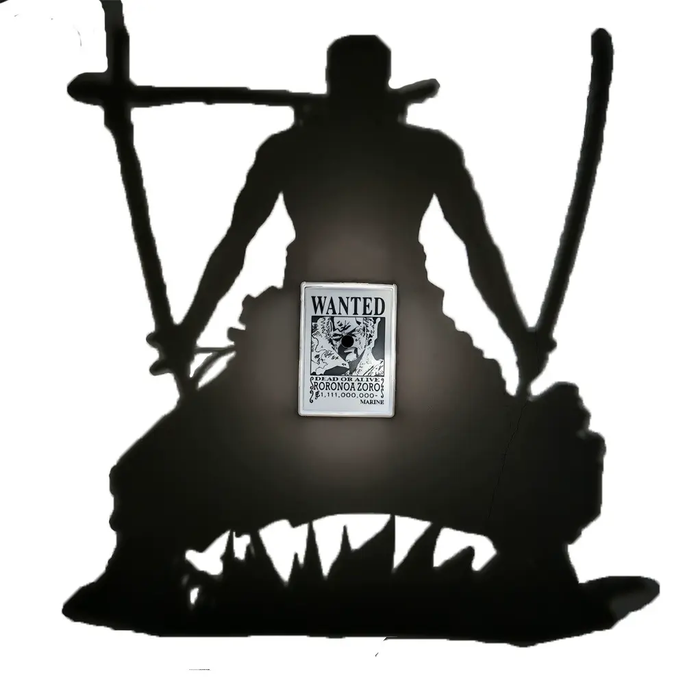 Anime Silhouette Projection Night Light, Adjustable Color Wall Decor Lamp, Bedroom Ambient Light, 1 Piece Anime Collectible Gift for Fans