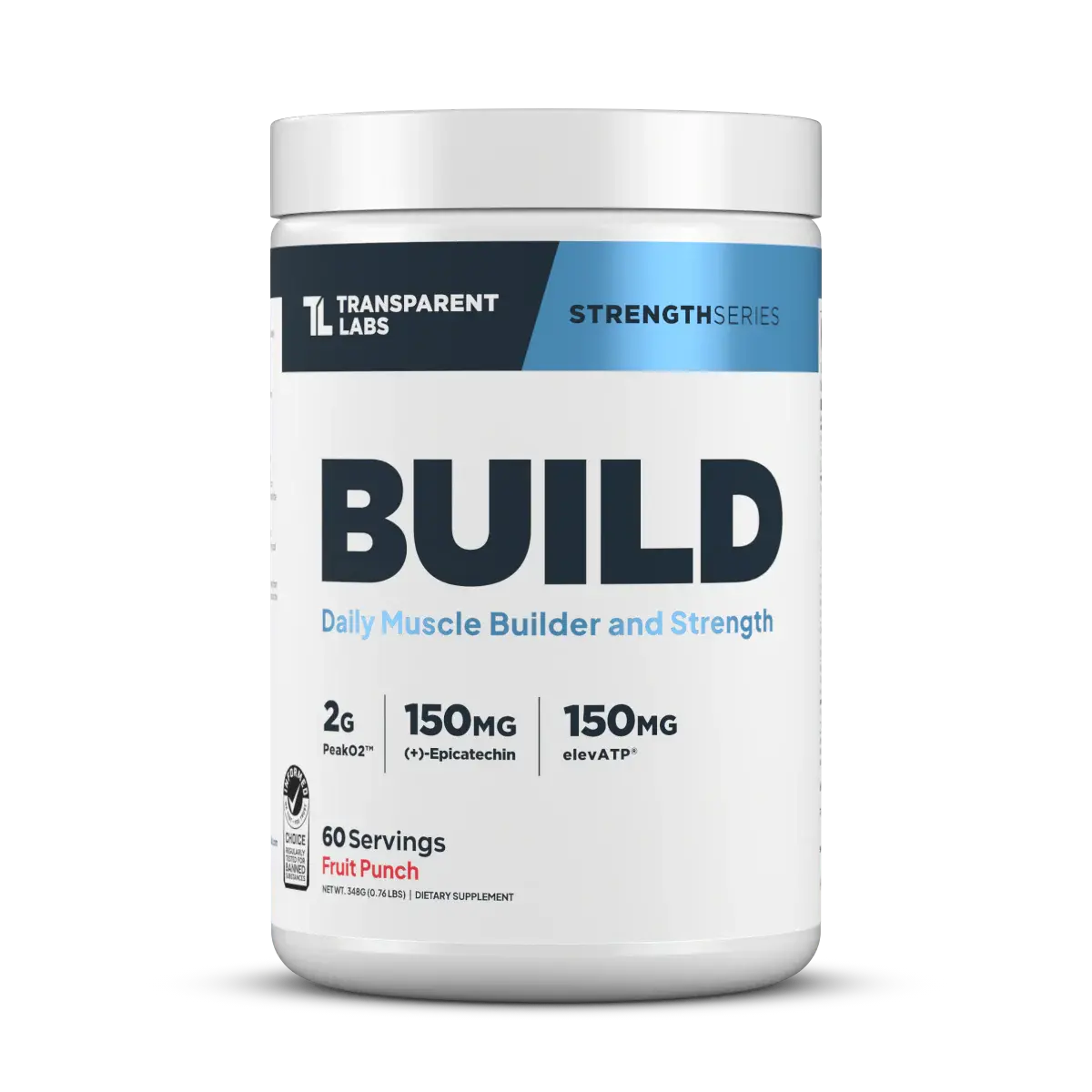 Transparent Labs BUILD Edible Powder - Dietary Nutrition & Fitness Workout Supplement for Adults’ Gym Transformation, with PeakO2™, elevATP®, Epicatechin, Sugar-Free, Stevia-Sweetened, Artificial Color-Free, Strength & Energy Support, Nutrition Supplement