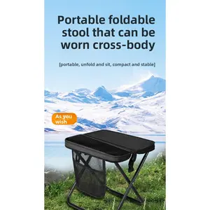 Outdoor backpack folding stool pencil bag stool portable simple camping equipment satchel stool sports folding chair handbag