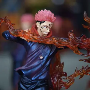 Jujutsu Kaisen Yuuji Itador Sukuna Action Figure Anime Standing Pose Firing Cursed Flame Arrow Statue Model Boys Toy Gift
