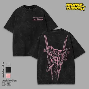 Tusk Act 4 JoJo T-Shirt Steel Ball Run Cotton Graphic Tee Johnny Joestar Stand anime manga oversize 2 sided Washed Cotton Tshirt unisex Top Soft 90s graphic tees subtle anime merch Fabric t shirt