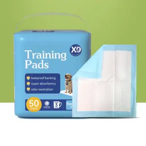 X9 Disposable dog training pads, leak-proof backing, ultra-absorbent pet urine pads with odor-neutralizing properties, 50-pack,