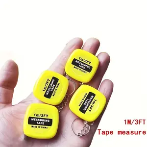 4 Piece Keychain Tape Measure Set, Mini Metal Pocket Tape Measure, Dual Scale Centimeters/inches, Compact Retractable Design, Portable Tape Measure