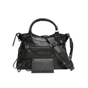 Pre-owned Balenciaga leather Tote Bags CLASSIC CITY Motorcycle Bag Small Size 30 Black S Steel Snap Closure