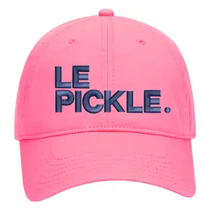 Le Pickle Pickleball Hat, Embroidered Pickleball Hat, 6 Panel Unstructured Soft Crown Low Profile Hat, Pickleball, Pickleball Hat