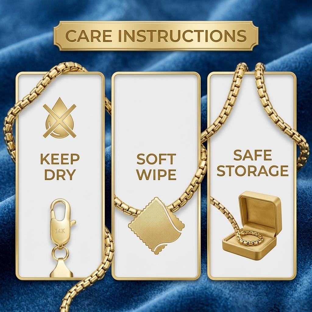 Polished Stainless Steel Chain Necklace with Flat Beads for Men and Women Gold 7.5-24 Inches 7mm Width DIY Projects Gift Box Included