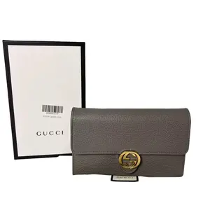 Pre-owned Leather Crossbody Bags Gucci Interlocking G Dollar Calf Chain Wallet (WOC)