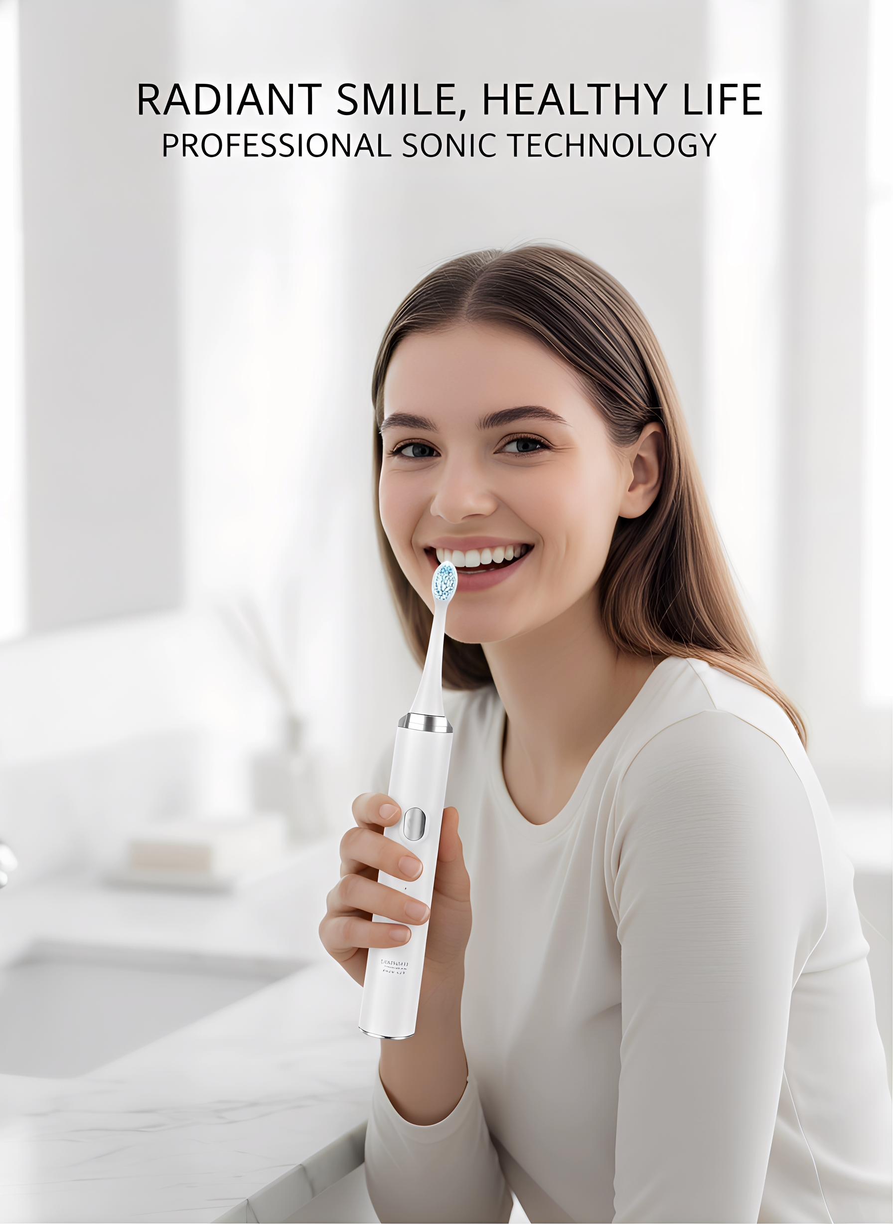 Premium Sonic Electric Toothbrush, Advanced Cleaning Technology for Healthier Teeth & Gums, Removes Plaque, Whitens & Freshens Breath, Smart Timer, Multiple Modes, Waterproof Rechargeable Design for Modern Oral Care