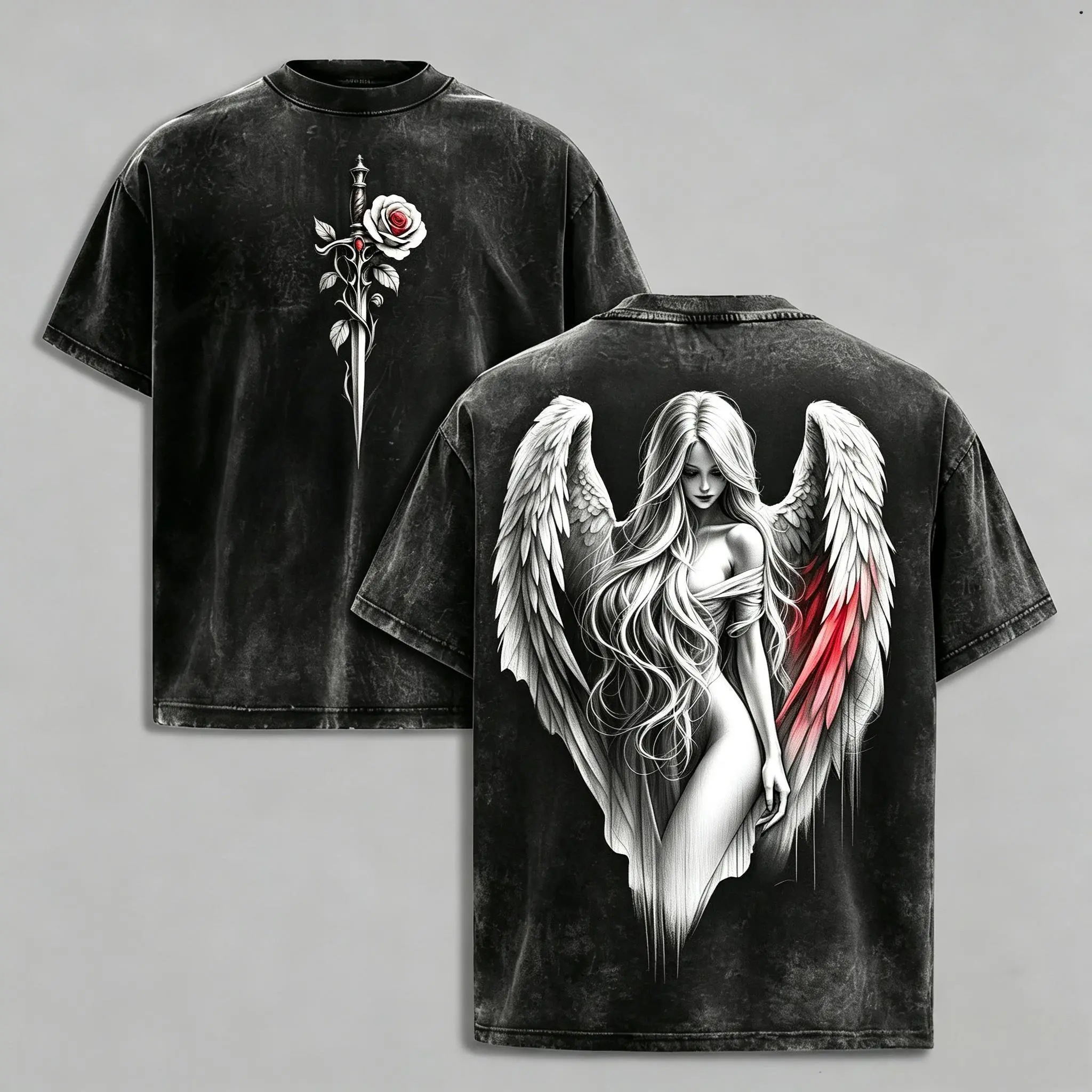 Washed T-shirt-Black