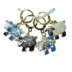 Sheep Lamb Yarn Balls Stitch Markers / Progress Keepers for Amigurumi, Crochet & Knitting - Set of 4