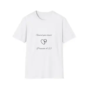 Guard Your Heart Scripture Heart Cross T-Shirt | Proverbs 4:23