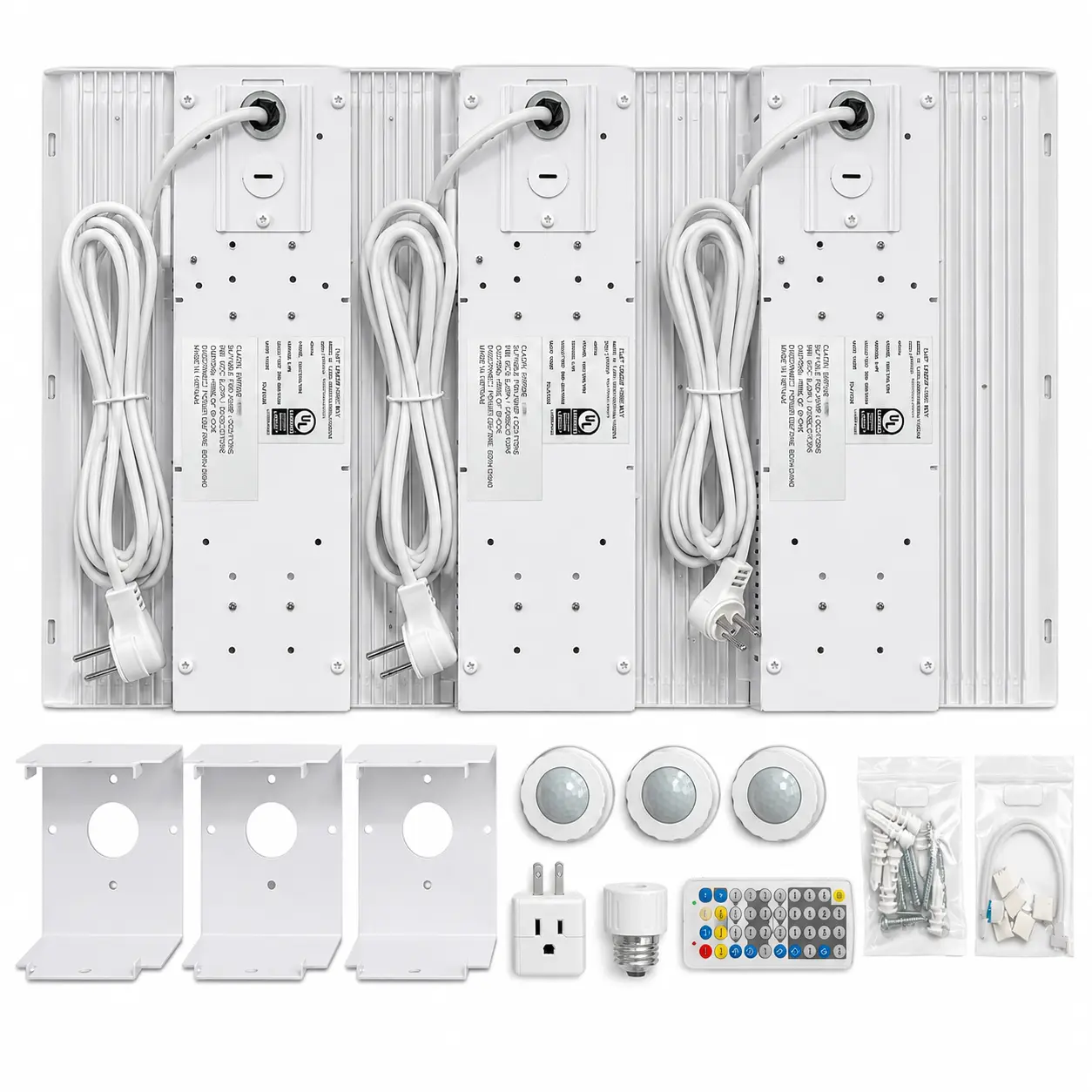Lit Garages Solo 3-Light LED Garage Lighting Kit – Complete 1-Car Garage Lighting System