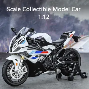 1:12 Scale Alloy Warhawk Motorcycle Model, Sound-Enhanced Smooth Ride Toy Bike, Realistic Design for Kids Play
