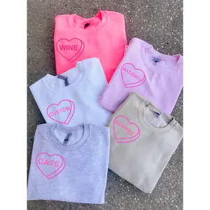 Custom Candy Heart Graphic Sweatshirt